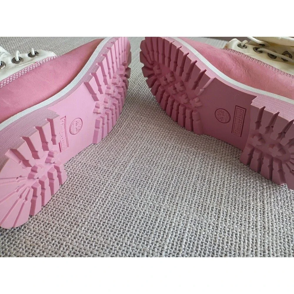 Vintage TIMBERLAND Roll Top Pink/White Juniors 6 US (EU 38) Boots | NEW in BOX